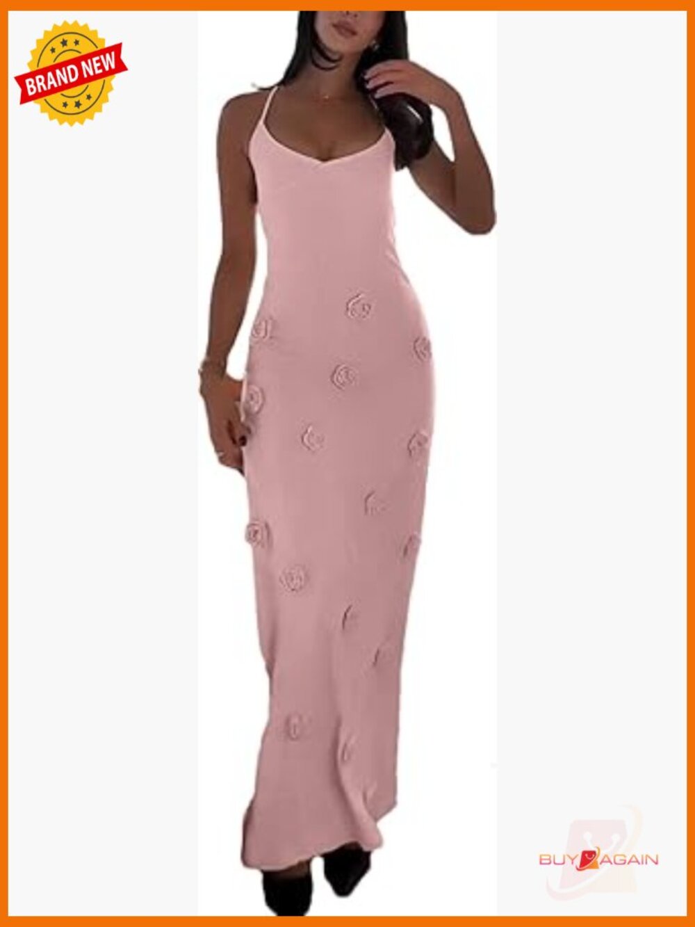 Knit Maxi Dress Spaghetti Strap Bodycon Beach Long Dress Backless Swim Cover Up